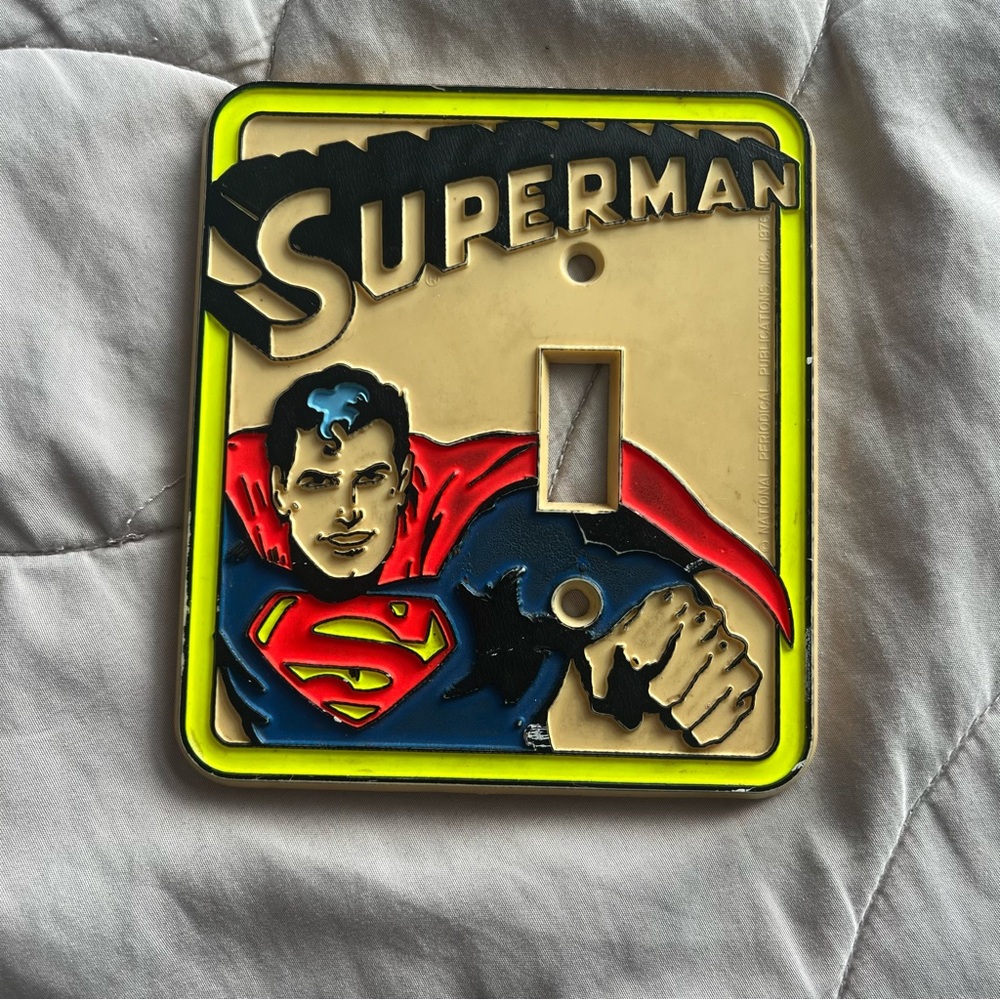 Vintage Superman Light Switch Cover